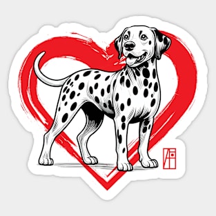 I Love My Dalmatian - I Love my dog - Energetic dog Sticker